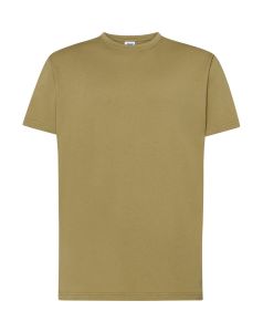 T-shirt JHK TSRA150AG Jasno Brązowy - koszulki męskie z nadrukiem