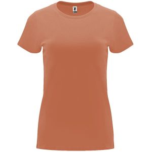 Jasnobrązowa damska koszulka ROLY CAPRI 6683 - swoje logo