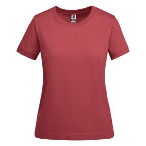 Czerwona damska koszulka ROLY VEZA WOMAN 6563 - firmowe logo