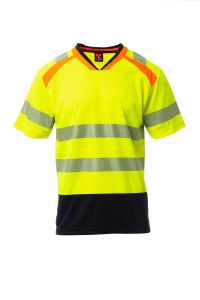 Żółty Fluo Męski T-Shirt Payper S00739 Alley - Nadruk