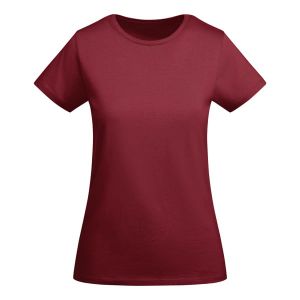 Bordowa damska koszulka ROLY BREDA WOMAN 6699 - własny napis