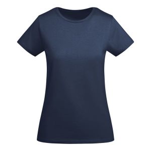 Granatowa  damska koszulka ROLY BREDA WOMAN 6699 - z logo