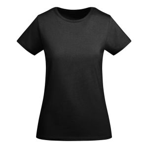 Czarna damska koszulka ROLY BREDA WOMAN 6699 - z logo firmy