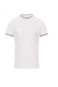 T-Shirt Biały Męski Payper Flag Italy 000934 - Logo