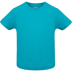 Turkusowa dziecięca koszulka ROLY BABY 6564 - własne logo