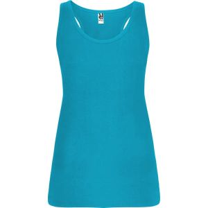 Tani turkusowy damski top ROLY BRENDA 6535 - własny napis