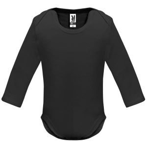 Czarne dziecięce body ROLY HONEY L/S 7202 - imię dziecka