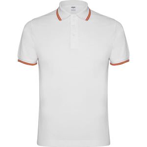 Biała męska koszulka polo NATION 6640 - własny wzór