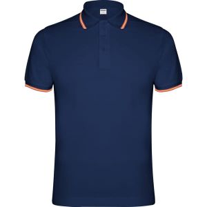 Granatowa męska koszulka polo NATION 6640 - z firmowym logo