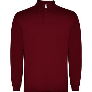 Bordowe męskie polo ROLY CARPE 5009 - z logo firmy