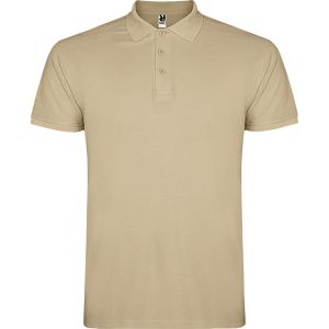 Piaskowa męska koszulka polo ROLY STAR 6638 - z logo firmy