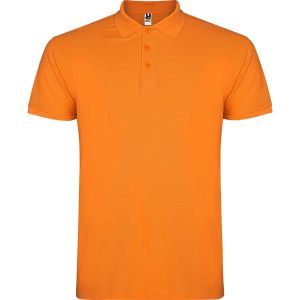 Pomarańczowa męska koszulka polo ROLY STAR 6638 - swój napis