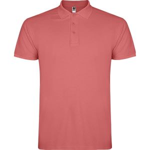 Jasnoczerwona męska koszulka polo ROLY STAR 6638 - z logo