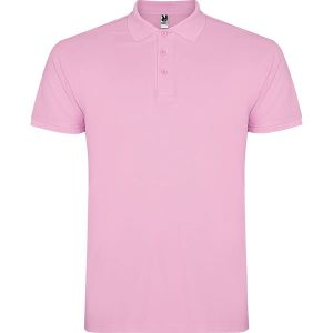 Pudrowa męska koszulka polo ROLY STAR 6638 - własna grafika