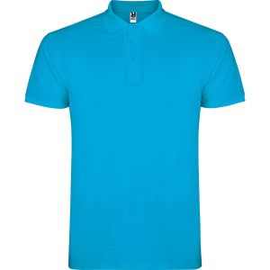 Turkusowa męska koszulka polo ROLY STAR 6638 - reklamowa