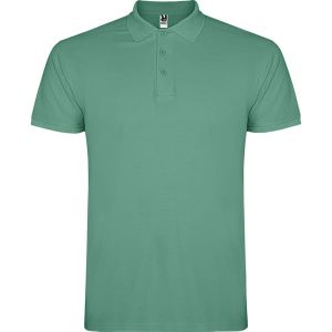 Ciemno miętowa męska koszulka polo ROLY STAR 6638 - z logo