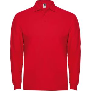Czerwone męskie polo ROLY ESTRELLA L/S 6635 - z logo firmy