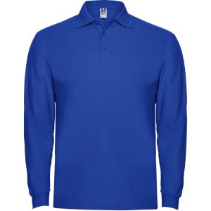 Niebieskie męskie polo ROLY ESTRELLA L/S 6635 - własny haft