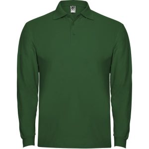 Ciemnozielone męskie polo ROLY ESTRELLA L/S 6635 - z logo