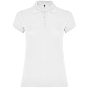 Białe damskie polo ROLY STAR WOMAN 6634 - z własną grafiką