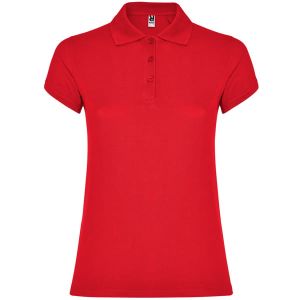 Czerwone damskie polo ROLY STAR WOMAN 6634 - własny haft