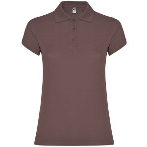 Brązowe damskie polo ROLY STAR WOMAN 6634 - własny wzór