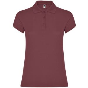 Jagodowe damskie polo ROLY STAR WOMAN 6634 - nadruk warszawa
