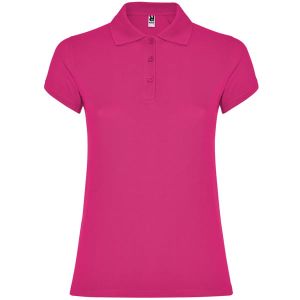 Różowe damskie polo ROLY STAR WOMAN 6634 - własny nadruk