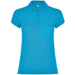 Turkusowe damskie polo ROLY STAR WOMAN 6634 - logotyp firmy
