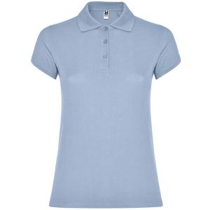 Jasnoniebieskie damskie polo ROLY STAR WOMAN 6634 - z logo