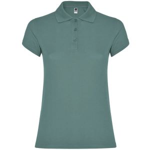 Ciemnotuskusowe damskie polo ROLY STAR WOMAN 6634 - nadruk