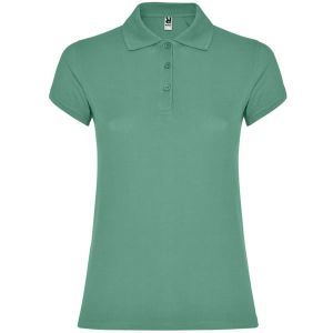 Ciemnomiętowe damskie polo ROLY STAR WOMAN 6634 - swój wzór