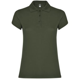 Oliwkowe damskie polo ROLY STAR WOMAN 6634 - z haftem firmy