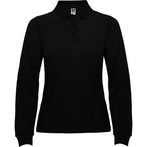 Czarne damskie polo ROLY ESTRELLA WOMAN - z własnym napisem
