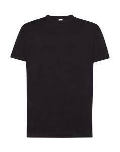 Czarny T-shirt męski bawełniany JHK TSUA150BK - z logo firmy