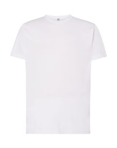 Biały T-shirt męski bawełniany JHK TSUA150WH - z napisem