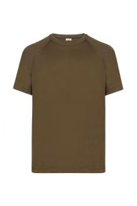 Khaki Męska koszulka poliestrowa JHK SPORTMANKH - haft logo