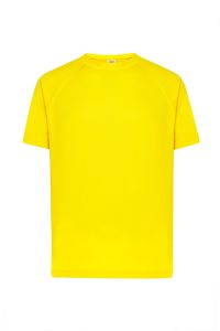 Żółta Męska koszulka poliestrowa JHK SPORTMANSY - z logo