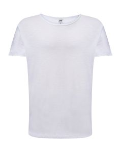 Biały Męski t-shirt bawełniany JHK TSUASLBWH - z nadrukiem