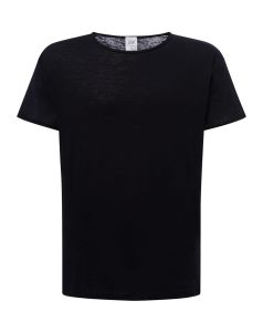Czarny Męski t-shirt bawełniany JHK TSUASLBBK - z napisem