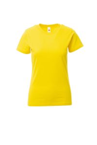 Żółty T-Shirt Damski Payper Print S00657 - Własne Logo