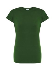 Ciemnozielony T-shirt damski JHK TSRLCMFBG - nadruk