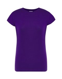 Fioletowy T-shirt damski JHK TSRLCMFPU - reklamowy z logo