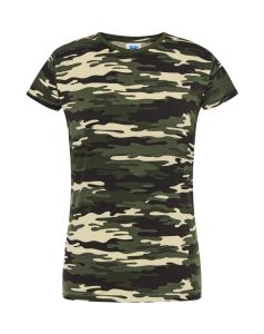 T-shirt damski camuflage JHK TSRLCMFCM - z nadrukiem