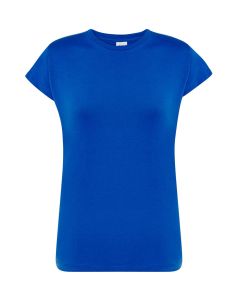 Niebieski T-shirt damski JHK TSRLCMFRB - z logo firmy