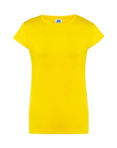 Żółty T-shirt damski JHK TSRLCMFSY - odzież robocza z logo