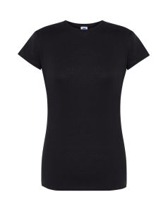 Czarny Tshirt damski bawełniany JHK TSRLCMFBK - z nadrukiem