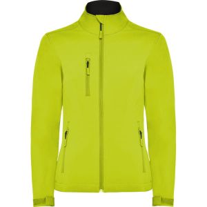 Limonkowy damski softshell ROLY NEBRASKA WOMAN - z logo