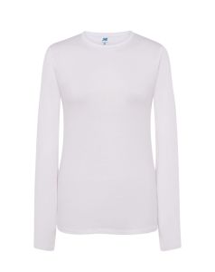 Biały Damski longsleeve JHK TSRLCMFLSWH - z logo firmy