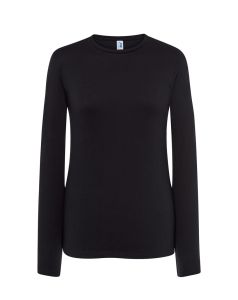 Czarny Damski longsleeve JHK TSRLCMFLSBK - z nadrukiem